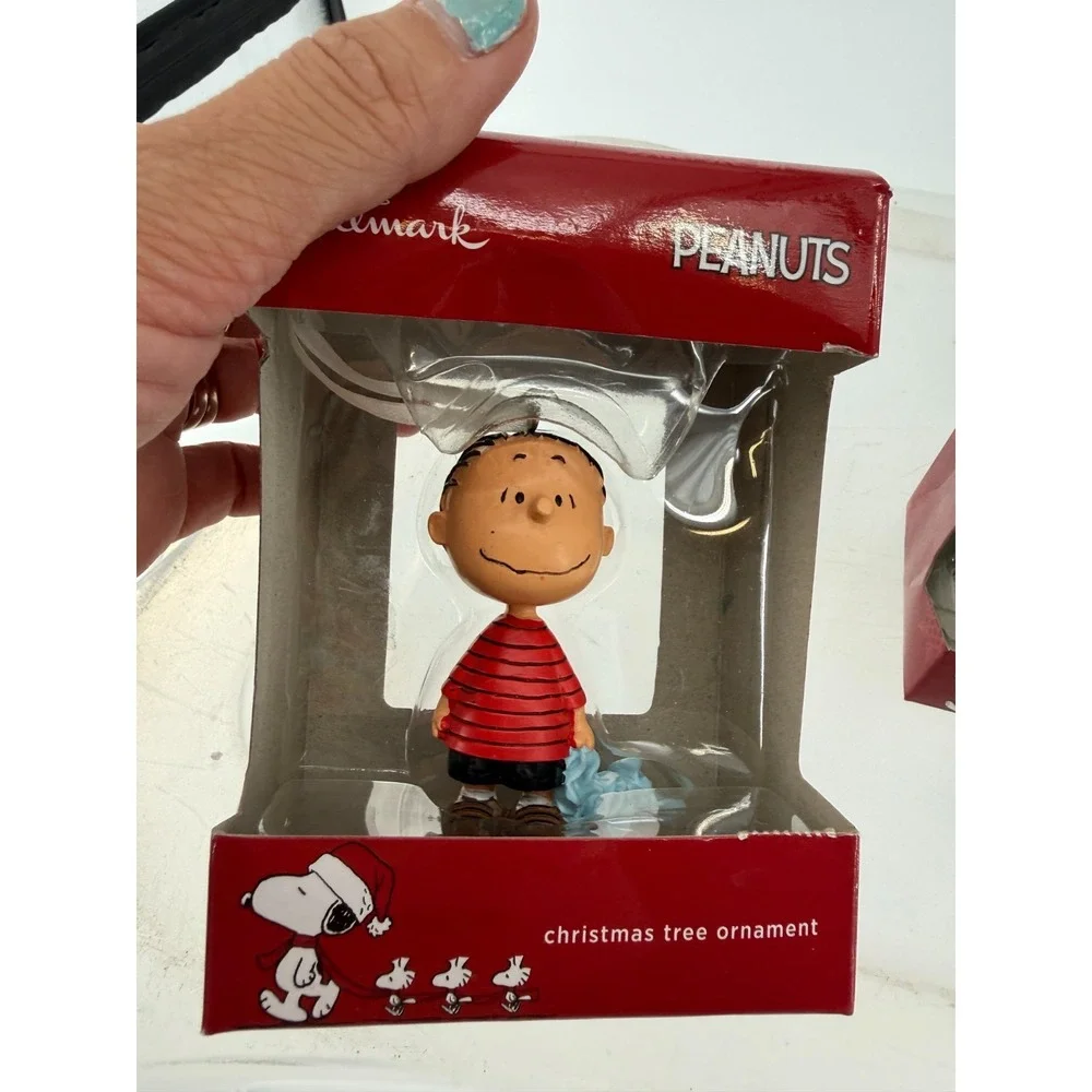 Hallmark Peanuts Christmas Ornament Lot of 3 Linus Woodstock Snoopy Boxed